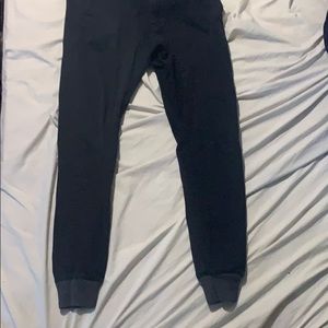 Zanerobe black joggers tight fit